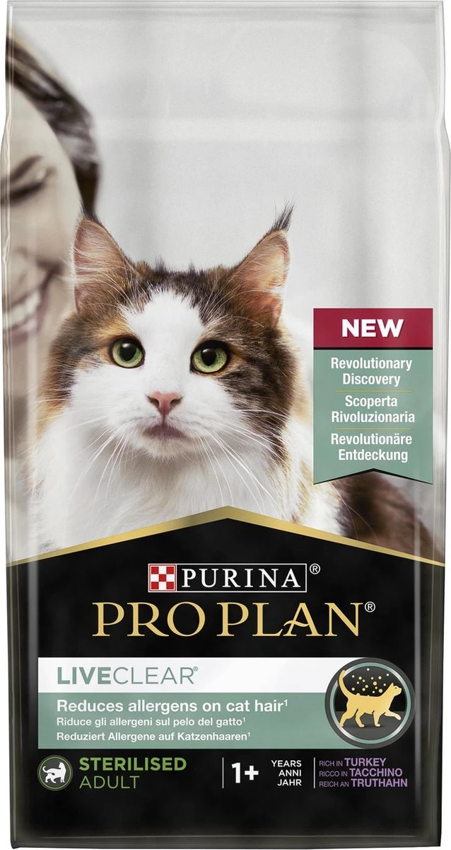 Pro Plan Adult LiveClear Katten Droogvoer - Kalkoen - 1,4 Kg 5 Pro Plan Adult LiveClear Katten Droogvoer - Kalkoen - 1,4 Kg - Afbeelding 3