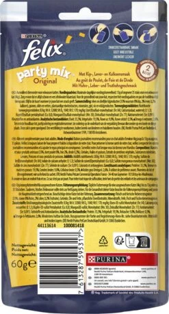 Felix Party Mix - Kattensnacks Original - 8 X 60g -Kattenspeelgoed Winkel 646x1200 1