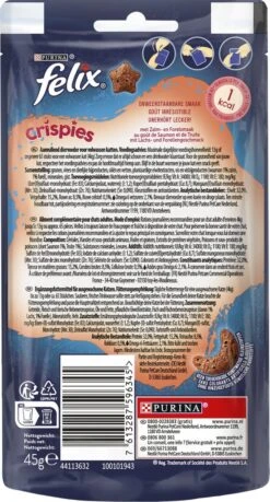 Felix Crispies - Kattensnacks Zalm & Forel - 8 X 45g -Kattenspeelgoed Winkel 646x1200 4