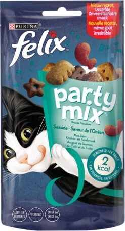 Felix Cat Snacks Party Mix - Kattensnacks Original En Seaside - 16 X 60g -Kattenspeelgoed Winkel 648x1200 1