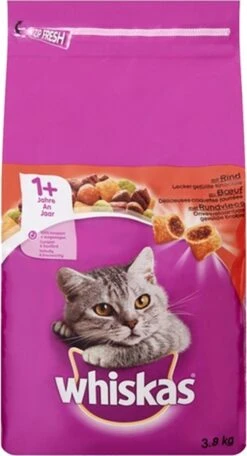 Whiskas 1+ Adult Katten Droogvoer - Rund - 3,8 Kg -Kattenspeelgoed Winkel 650x1200 3
