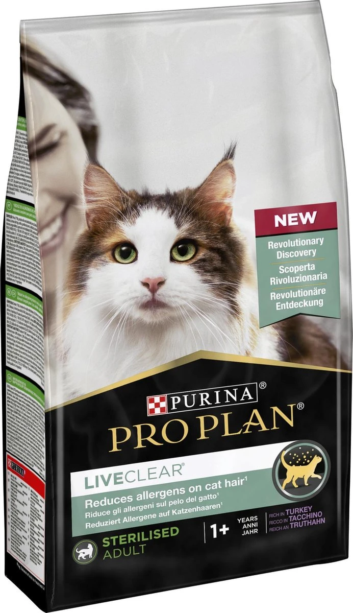 Pro Plan Adult LiveClear Katten Droogvoer - Kalkoen - 1,4 Kg 3 Pro Plan Adult LiveClear Katten Droogvoer - Kalkoen - 1,4 Kg