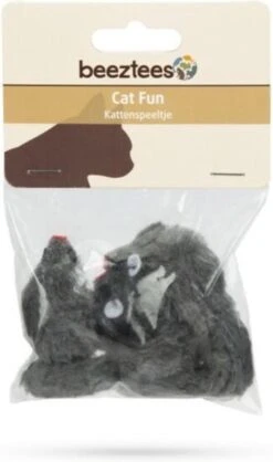 Beeztees Plush Muisje Grijs - Zakje 3st 5 Cm -Kattenspeelgoed Winkel 709x1200 3