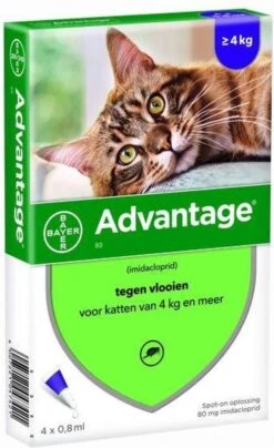 Bayer Anti Vlooienmiddel Advantage 80 > 4 Kg - 4 X 0,8 Ml -Kattenspeelgoed Winkel 733x1200 1
