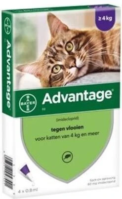 Bayer Advantage 40 Tegen Vlooien - <4kg - 4 X 0,4 Ml - Adult -Kattenspeelgoed Winkel 735x1200 4