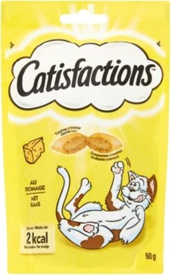 Catisfactions Kattensnoepjes - Kaas - Kattensnack - 60 G - 1 Zakje -Kattenspeelgoed Winkel 746x1200