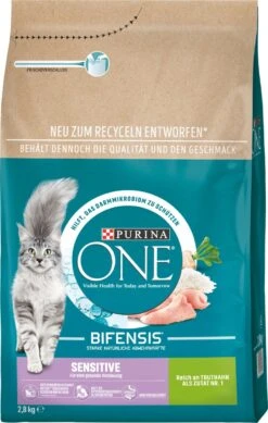 PURINA ONE Droog Kattenvoer Sensitive Met Kalkoen & Rijst, Adult, 2.8 Kg