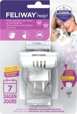Feliway Help! - Verdamper + Cartridge - 7 Dagen - Kat - Tijdelijke Spannende Situaties Voor Je Kat -Kattenspeelgoed Winkel 813x1200