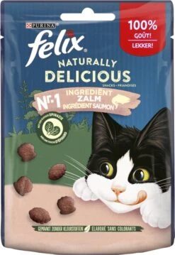 Felix Naturally Delicious Zalm & Spinazie - Kattensnacks - 8 X 50g -Kattenspeelgoed Winkel 826x1200 1