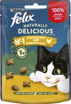 Felix Naturally Delicious Kip & Catnip - Kattensnacks - 8 X 50g -Kattenspeelgoed Winkel 826x1200