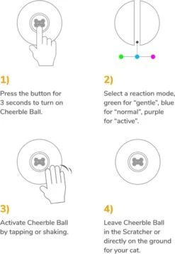 Cheerble Mini Ball 2.0 - Slimme Interactieve Zelf Rollende Bal Voor Katten - 3 Speelmodi - Kattenspeeltjes - USB Oplaadbaar - Rood -Kattenspeelgoed Winkel 830x1200