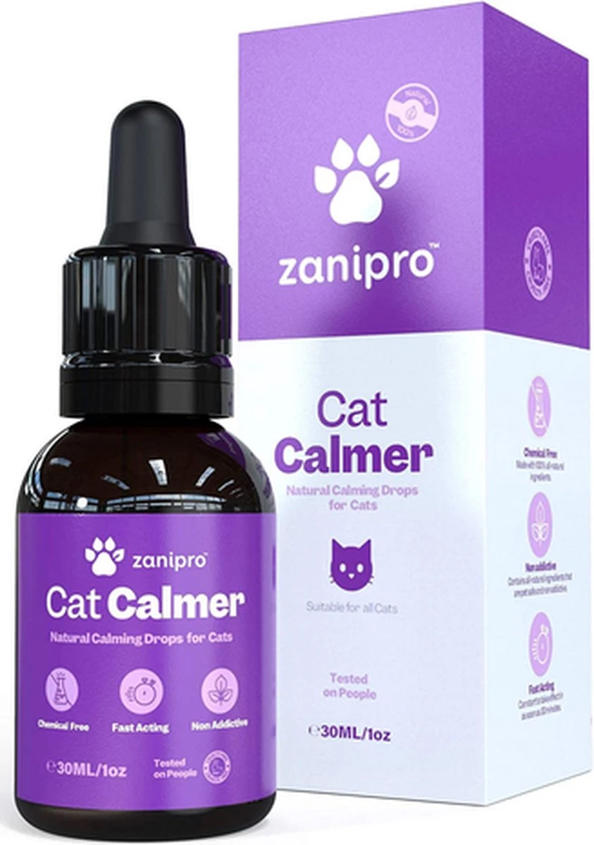 Aerend - Kalmerende Druppels Voor Katten - Anti-stress - Zanipro® 30ml - 100% Natuurlijk Uit Het Verenigd Koninkrijk - Met Ashwagandha & Valeriaan - No Stress Druppels Om Gedragsproblemen Te Verlichten - Voor Thuis En Onderweg 3 Aerend - Kalmerende Druppels Voor Katten - Anti-stress - Zanipro® 30ml - 100% Natuurlijk Uit Het Verenigd Koninkrijk - Met Ashwagandha & Valeriaan - No Stress Druppels Om Gedragsproblemen Te Verlichten - Voor Thuis En Onderweg