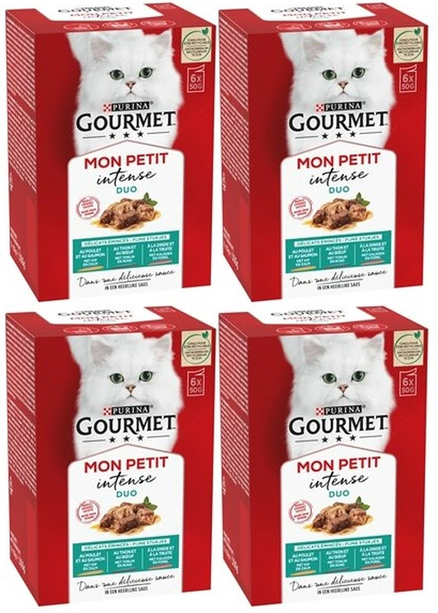Gourmet Mon Petit Intense - Kattenvoer Natvoer - Duo Vis/Vlees - 24 X 50 Gr 4 Gourmet Mon Petit Intense - Kattenvoer Natvoer - Duo Vis/Vlees - 24 X 50 Gr - Afbeelding 2
