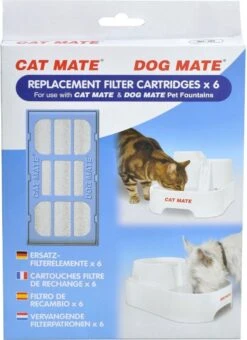 CAT MATE Drinkfontein Filterpatronen Multi Pack - 6 St. -Kattenspeelgoed Winkel 871x1200
