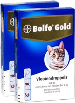 Bayer Bolfo Gold 40 Anti Vlooienmiddel - Kat - 0 Tot 4 Kg - 2 Pipetten 16 Bayer Bolfo Gold 40 Anti Vlooienmiddel - Kat - 0 Tot 4 Kg - 2 Pipetten -Kattenspeelgoed Winkel 875x1200