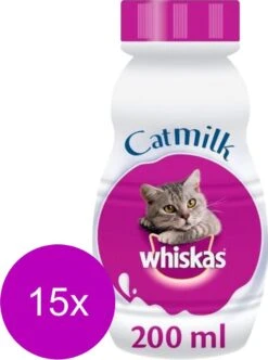 Whiskas Katten Melk - 15 Flesjes X 200 Ml -Kattenspeelgoed Winkel 893x1200