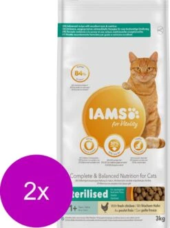 Iams Cat Adult Sterilised - Kattenvoer - 2 X Kip 3 Kg -Kattenspeelgoed Winkel 895x1200 2