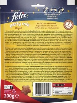 Felix Party Mix - Kattensnacks Original Mix - 5 X 200g -Kattenspeelgoed Winkel 896x1200