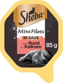 Sheba Mini Filets In Saus Katten Natvoer - Rund & Kalkoen - 22 X 85 Gr -Kattenspeelgoed Winkel 900x1200 1