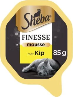 Sheba Finesse - Katten Natvoer - Mousse - Kip - 22 X 85 Gr -Kattenspeelgoed Winkel 903x1200