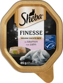Sheba Finesse - Katten Natvoer - Mousse - Zalm - 22 X 85 Gr 8 Sheba Finesse - Katten Natvoer - Mousse - Zalm - 22 X 85 Gr -Kattenspeelgoed Winkel 913x1200 2