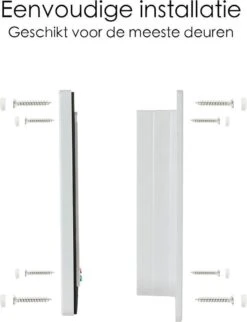 Merkloos Kattenluik - Inclusief Tunnel - 4 Vergendelingsstanden - Wit - Waterdicht - 23 X 25 X 5.5 Cm -Kattenspeelgoed Winkel 921x1200 3