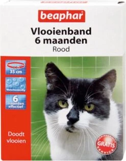 Beaphar Vlooienband Kat - Rood - 1 Stuk -Kattenspeelgoed Winkel 934x1200