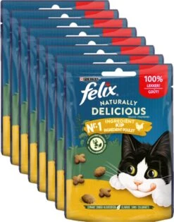 Felix Naturally Delicious Kip & Catnip - Kattensnacks - 8 X 50g -Kattenspeelgoed Winkel 941x1200 1