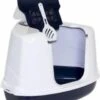 Moderna Flip Hoekkattenbak - Donkerblauw/Wit - 56 X 45 X 39 Cm -Kattenspeelgoed Winkel 960x1200 2