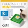 Catit Filters Drinkfontein Mini - Kanttendrinkbak - 15x12x2.5 Cm Wit 3 Stuks -Kattenspeelgoed Winkel 963x1200