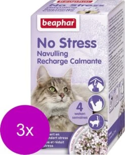 Beaphar No Stress Navulling Kat - Anti Stressmiddel - 3 X 30 Ml -Kattenspeelgoed Winkel 969x1200