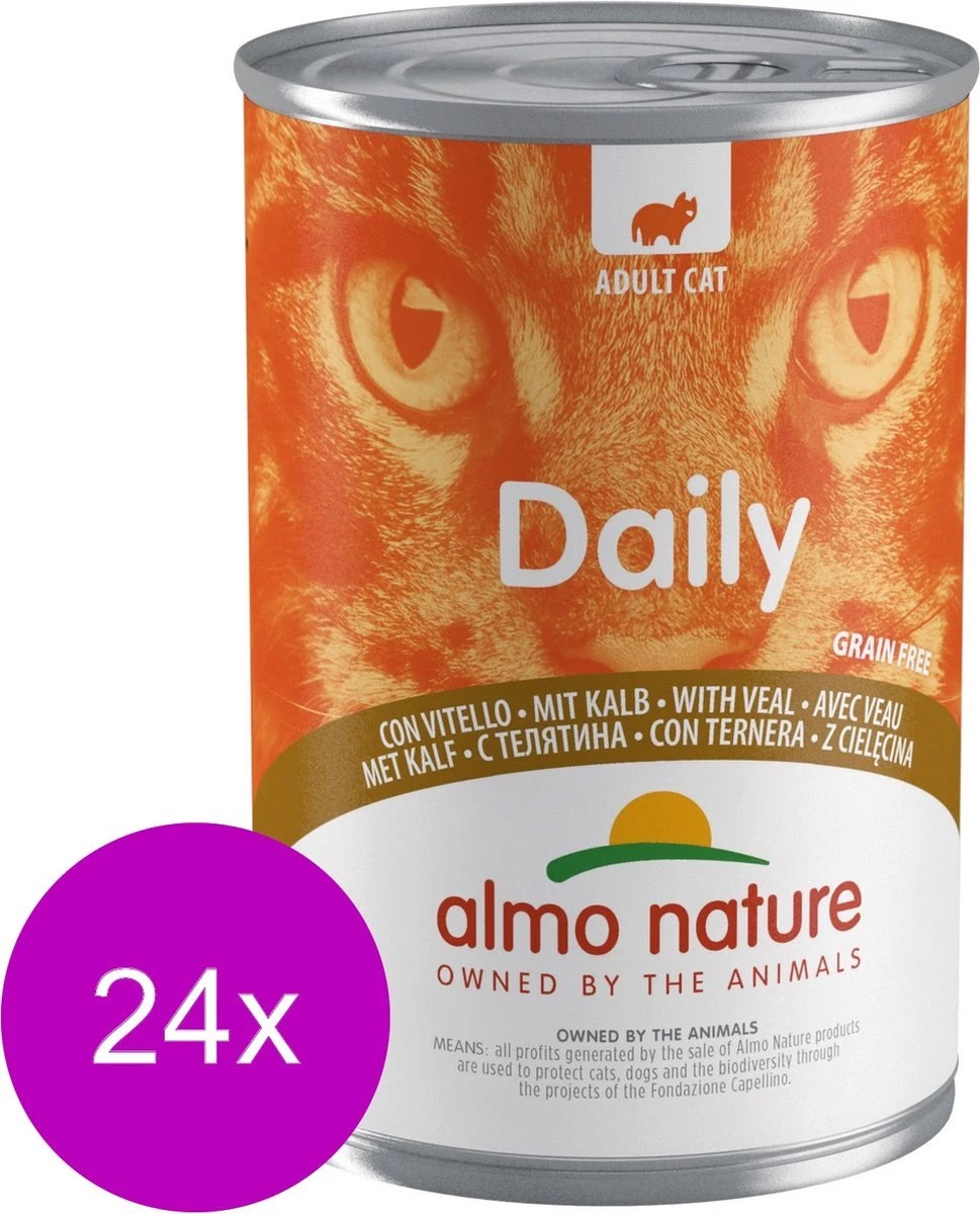 Almo Nature Blik Adult Cat Daily Menu 400 G - Kattenvoer - 24 X Kalf 3 Almo Nature Blik Adult Cat Daily Menu 400 G - Kattenvoer - 24 X Kalf
