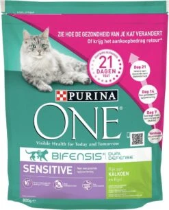 Purina One Sensitive - Kalkoen/Rijst - Kattenvoer - 800 G -Kattenspeelgoed Winkel 970x1200 2