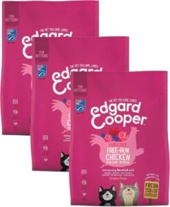 Edgard&Cooper Kitten Kip&Eend&Witvis - Kattenvoer - 3 X 300 G -Kattenspeelgoed Winkel 980x1200