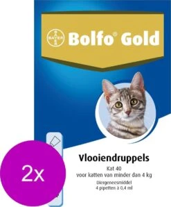 Bolfo Gold Kat 40 - Anti Vlooienmiddel - 2 X 4 Stuks 0 - 4 Kg -Kattenspeelgoed Winkel 996x1200 3