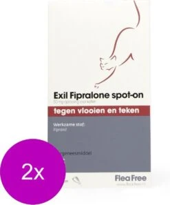 Flea Free Fipralone Spot-On Kat - Anti Vlooien En Tekenmiddel - 2 X 3 Pip -Kattenspeelgoed Winkel 997x1200